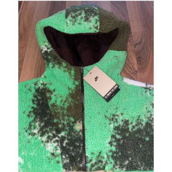 Nike NSW Sherpa Sport Essentials+ 1/2 Zip Hoodie Fleece DD5009-362 green Men's S - Picture 7 of 11